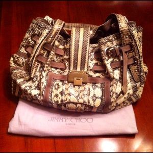Jimmy choo snake skin bag